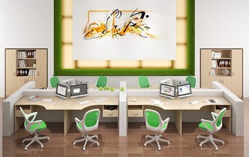 Комплект офисной мебели SIMPLE с эргономичными столами и тумбами в Сургуте - предосмотр 6